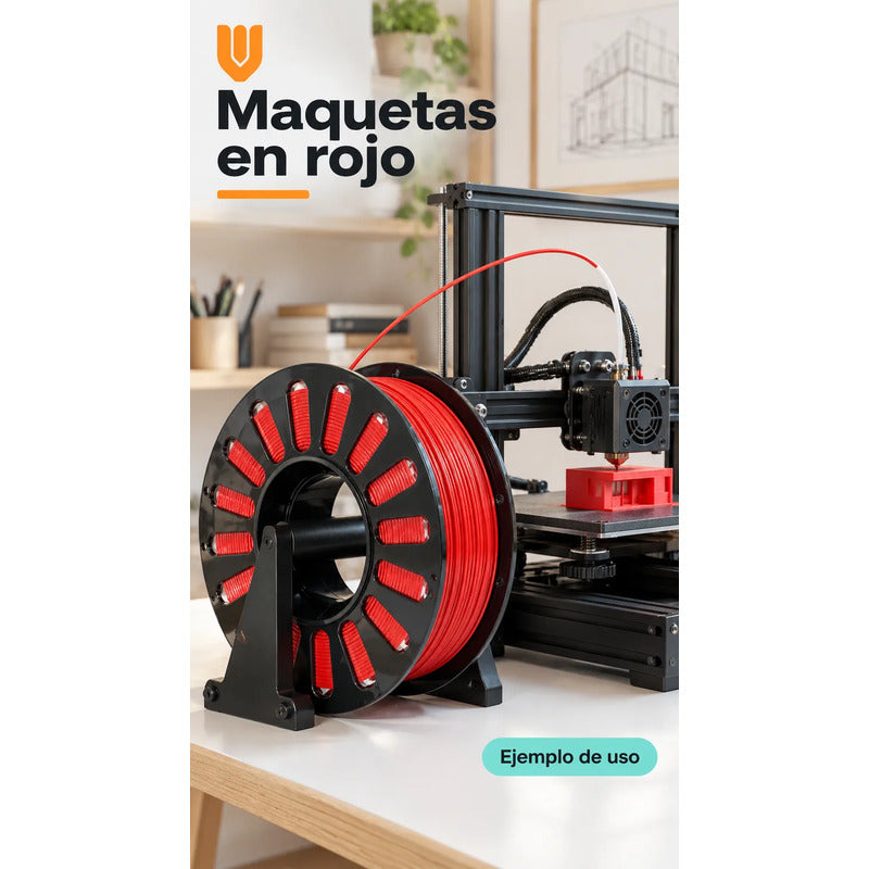 2 Rollos Filamento Rojo Impresora 3d Repuesto Carrete Bobina Rojo