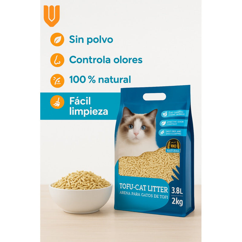 X4 Arena De Tofu Arena De Gato Sanitaria Arena Gato 2 Kg