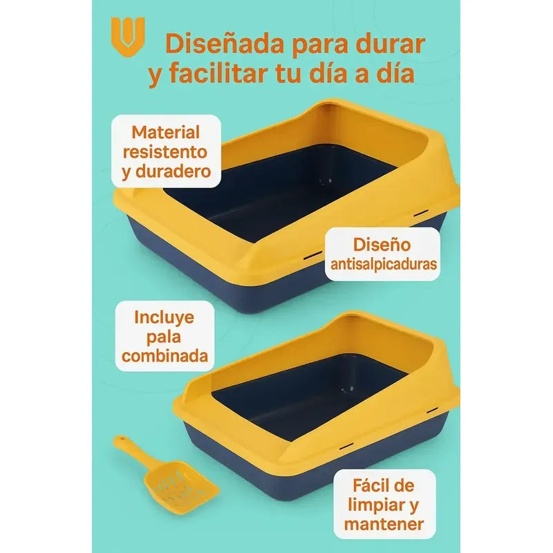 Arenero Sanitario Michis Espacio Seguro Control Olores Amari Amarillo/azul