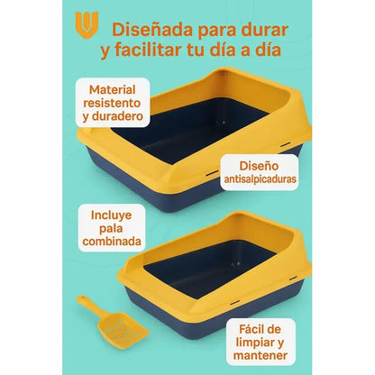 Arenero Sanitario Michis Espacio Seguro Control Olores Amari Amarillo/azul