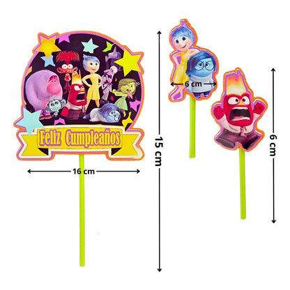 Topper Cumpleaños Torta Cotillon Cup Cake Fiestas Decoracion