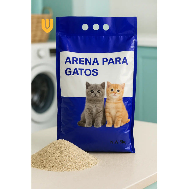 Arena Gatos 5kg Manzana Fresca Limpieza Fácil Hogar Malo Olo Manzana Arena Sanitaria Aglutinante Olor Manzana G