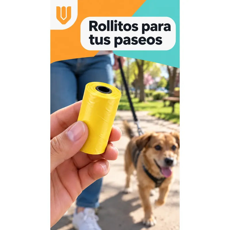 Pack 10 Bolsas Higiene Canina Multicolor Diseño Compacto Multicores