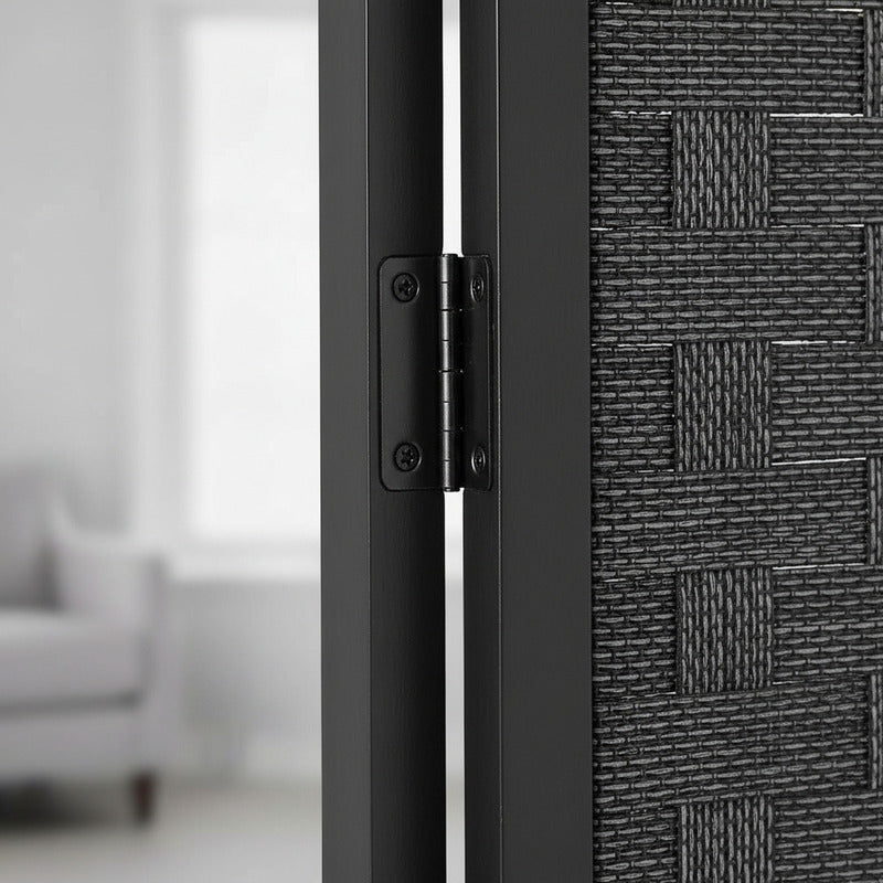 Biombo Oficina Interior Separador Ambientes Ratán 4 Paneles