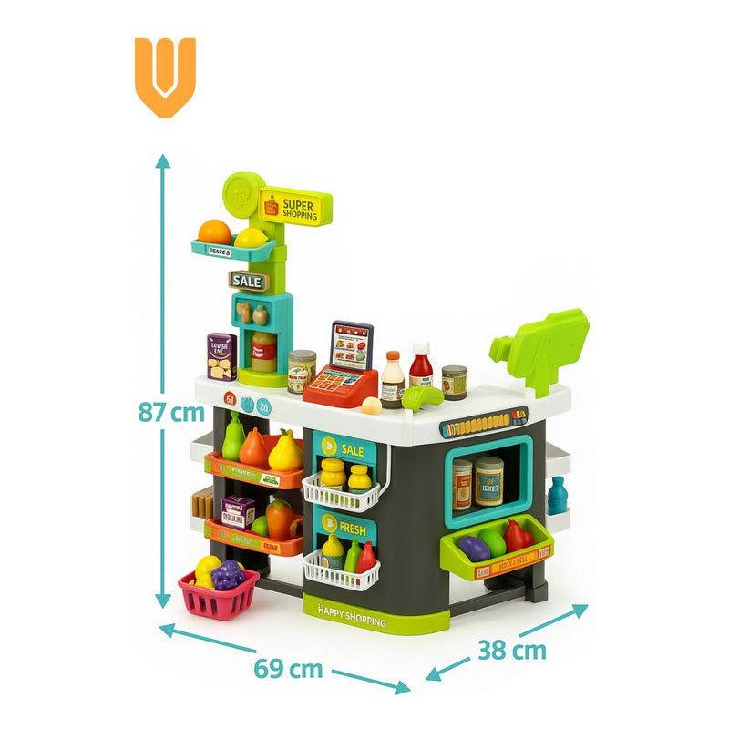 Set Supermercado Juguete Infantil Caja Registradora 81 Pieza