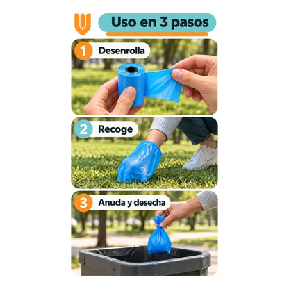 Pack 50 Bolsas Heces Bolsas Perro Bolsas Compostables Perro Multicolor