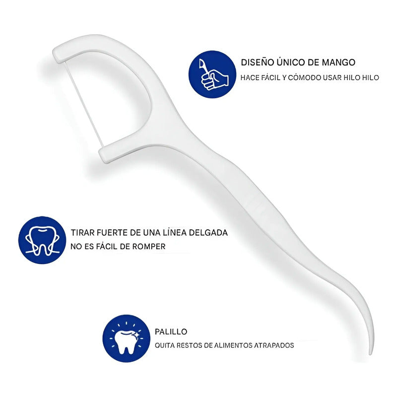 Pack 120 Palillo Hilo Dental Hilo Dental Limpiador De Diente Hilo Dental