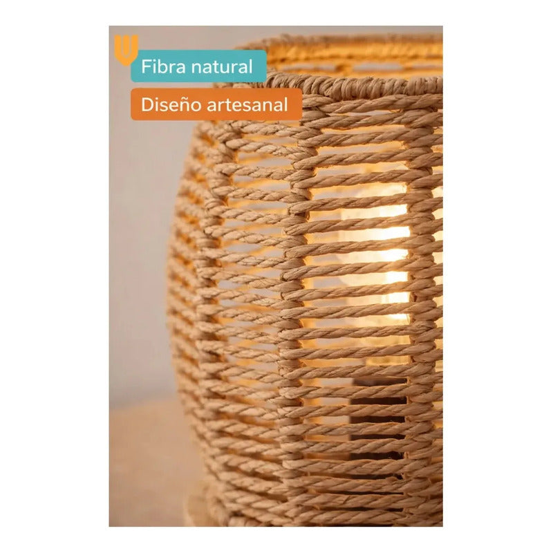 Luz Sobremesa Ecologica Bambus Estetica Japandi Interior Zen Crema Natural Pantalla Difusion Luminica Decorativa Atmosfera Relajante Habitacion Confort Interior Madera Clara Tonalidad Natural...