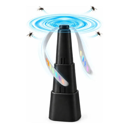 Ventilador Espanta Moscas Mosquitos Portatil Silencioso Negro Espantamoscas Portátil Mesa Ahuyentador Moscas Aspas Suaves Reflectantes Negro 2 Pilas Aa Cocina Comedor Terraza