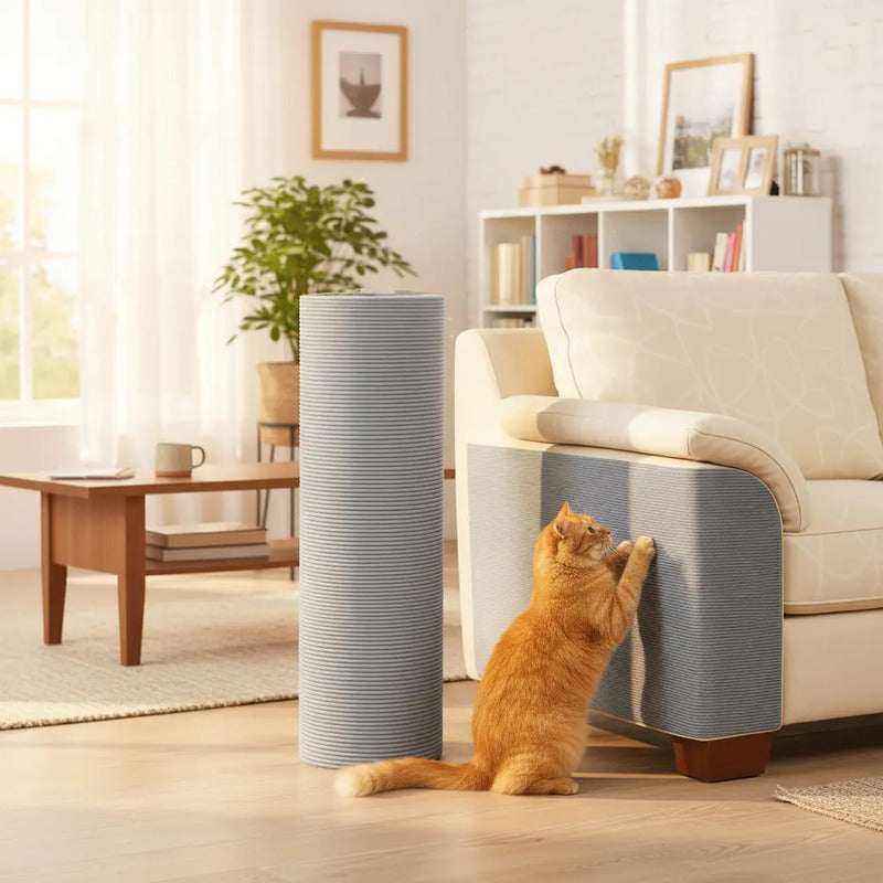 Rascador Autoadhesivo Antideslizante Sofa Gato Alta Resisten Gris