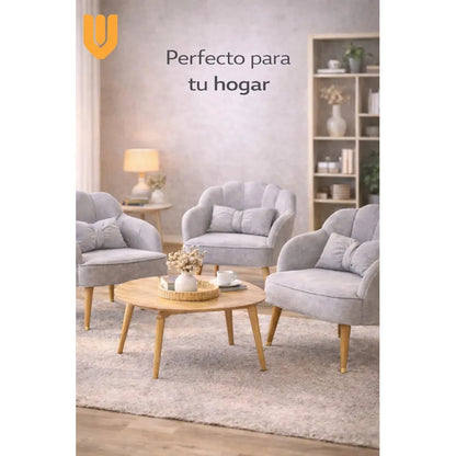 Silla Dormitorio Maquillaje Comoda Acolchada Uso Diario Pro Asiento Gris Claro Felpa Terciopelo Textura Suave Elegante Moderno Estilo Nordico Decoracion Living Premium Tela Terciopelo Felpa...