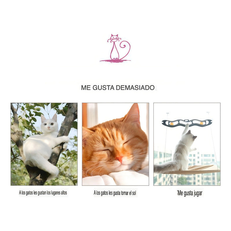 Hamaca Para Gatos Cama De Gato Cama Colgante Ventana - Wuf Color Beige Diseño Liso