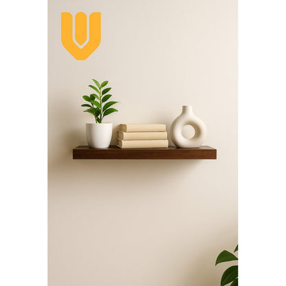 3 Repisa Flotante Dormitorio Baño Estantes Pared Mdf 40x15cm Marrón