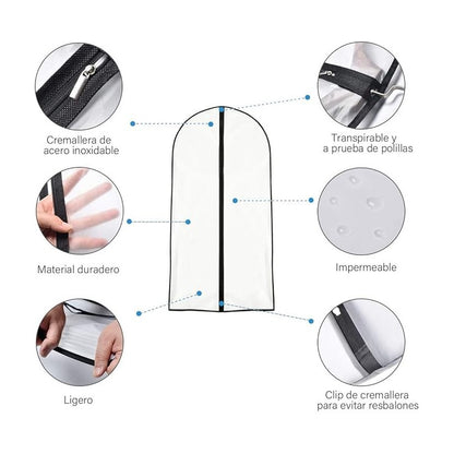 Organizador Colgante Ropa Organizadores Cubre Trajes 60x80cm