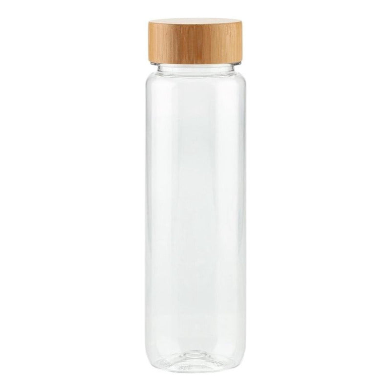 Botella De Vidrio Con Tapa Bambu Botella Agua Jugo Bebida 1l