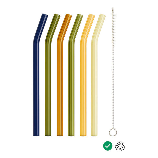 Vitrineon Cl Bombillas Vidrio Reutilizables Ecológicas Set 6