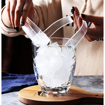 X6 Hielera De Vidrio Con Pinzas Cubetas Hielo Hielera Cubeta