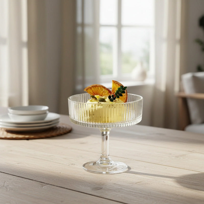 X4 Copas Helado Vidrio Postres Dulce Copa Transparente 200ml Transparente