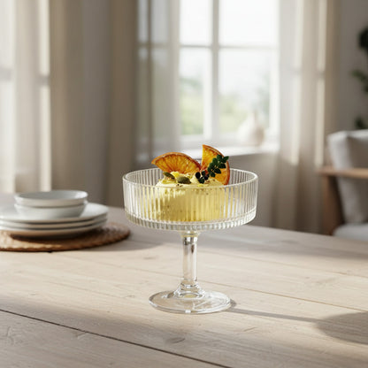 X4 Copas Helado Vidrio Postres Dulce Copa Transparente 200ml Transparente