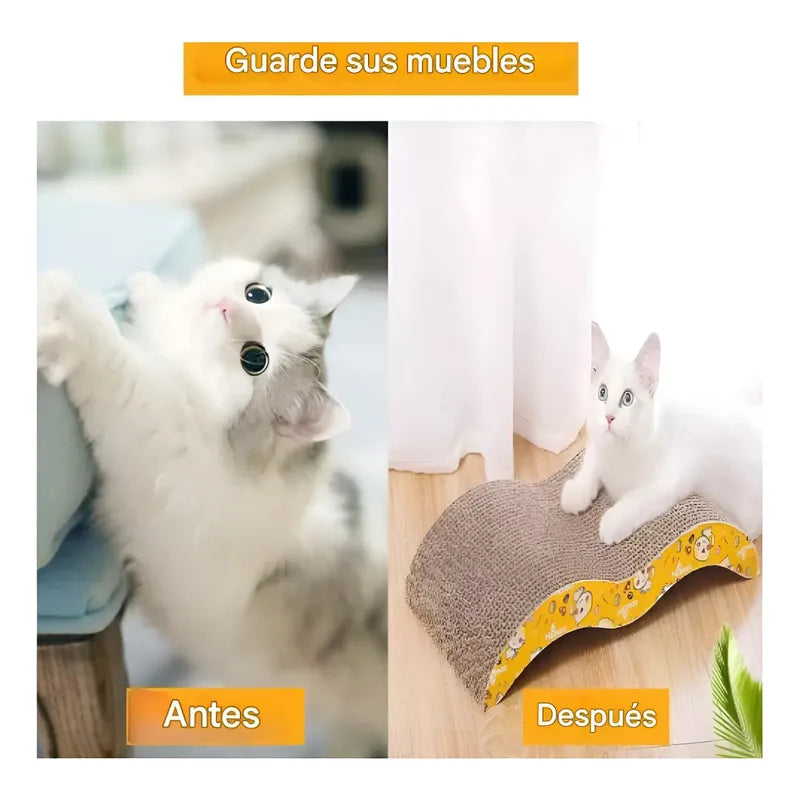 Rascador Para Gatos Carton Corrugado Rascador Con Catnip Onda Gato Gimnasio Marrón