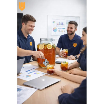 Dispensador Frasco Jugo Agua Bebidas Fiestas Vidrio Hogar 5l Dispensador Bebidas Vidrio 5l Frasco Jugo Agua Fiestas Hogar Canilla Servicio Mesa Transparente