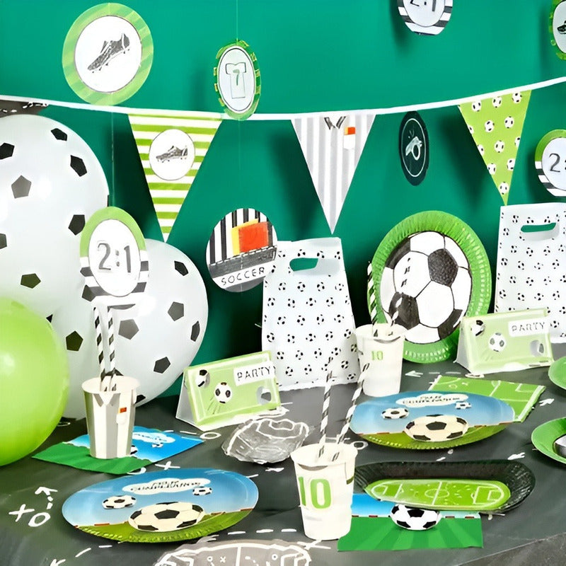 X10 Platos Cumpleaños Platos Desechable Decoracion Futbol