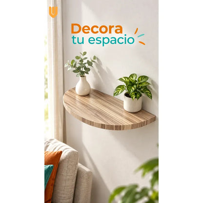 Repisa Flotante Semicircular Mdf Beige 45cm Vitrineon Cl Beige Repisa Mural Flotante Estante Decorativo Organización Recibidor Living Oficina Madera Mdf Muro Concreto Vestidor 45cm