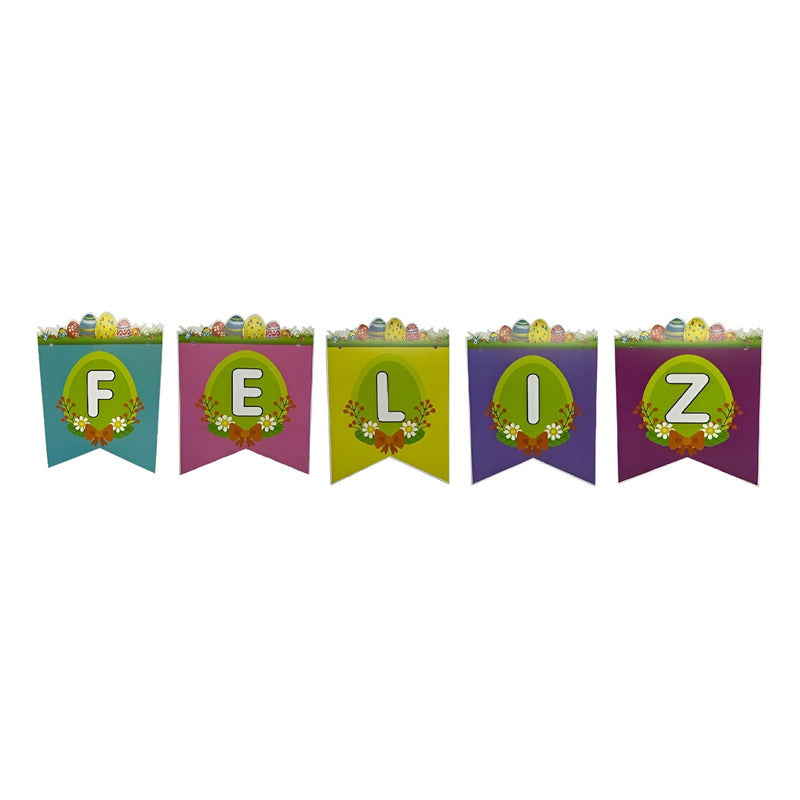 Banderin Feliz Pascuas Decoracion Pascuas Feliz Pascuas