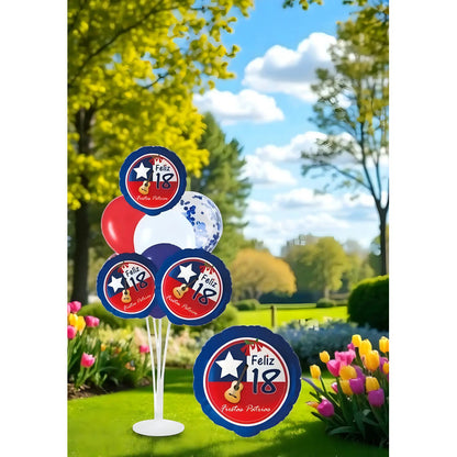 Globos Decorativos Fiestas Patrias Bandera Chile Decoracion Azul