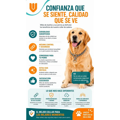 X2 Collar Adiestramiento Perro Collar De Adiestramiento 50cm Plateado 50cm