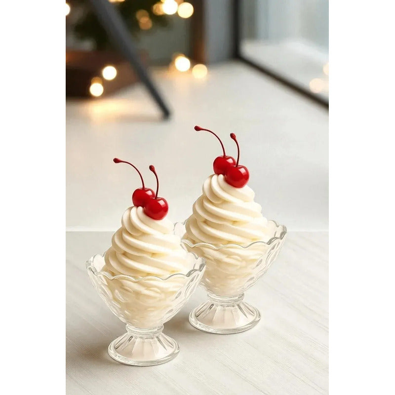 6 Copas Helado Vidrio Cristaleria Premium Pack 6 Vasos Postre Transparente Diseño Sofisticado Base Estable 7 5cm 9cm Mesa Gourmet Reposteria Profesional Heladeria Restaurante