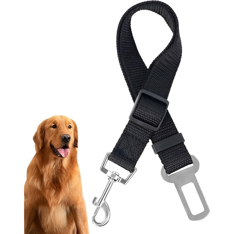 Cinturón De Seguridad Para Perros Y Gatos Pet Woof Negro