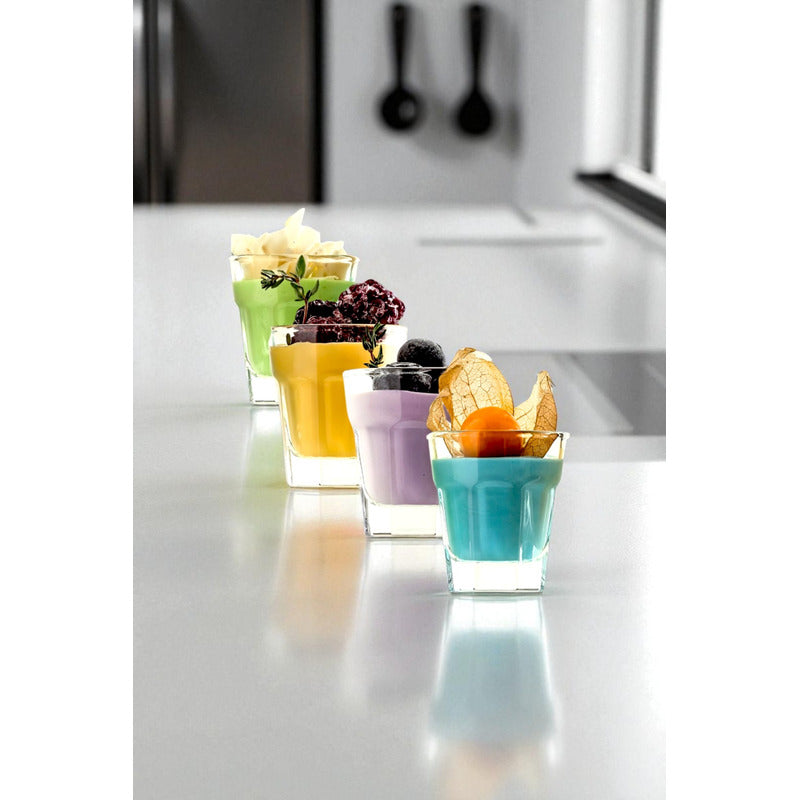 6 Vasos Shoperos Vasos De Postre Vasos De Vidrio Shot Postre