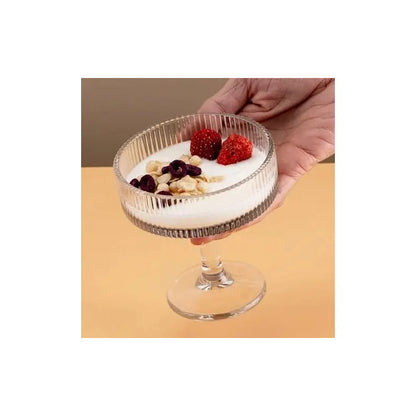 X4 Copas Helado Vidrio Postres Dulce Copa Transparente 200ml Transparente