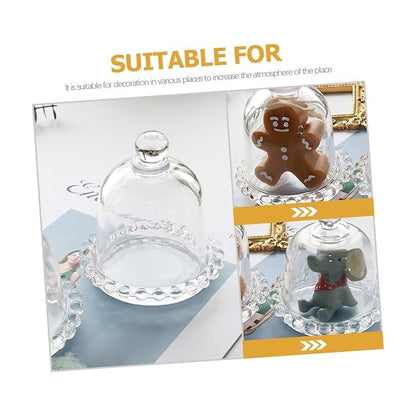 Pack 4 Mantequillero De Vidrio Pocillo Mantequilla Con Tapa