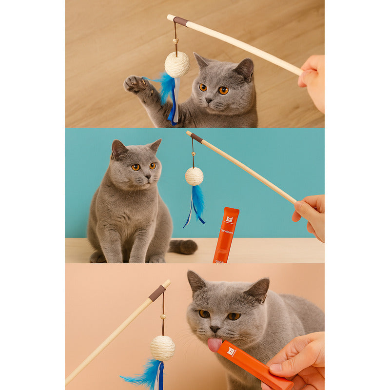 Juguetes Gatos Varita Juegos X30 Snack Para Gato Alimento