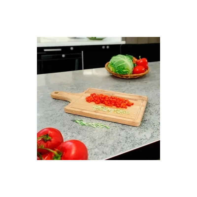 X5 Tablas Pizza Tabla Cuadrada Picoteo Plato Madera 27x30cm Tabla Cuadrada Bambú