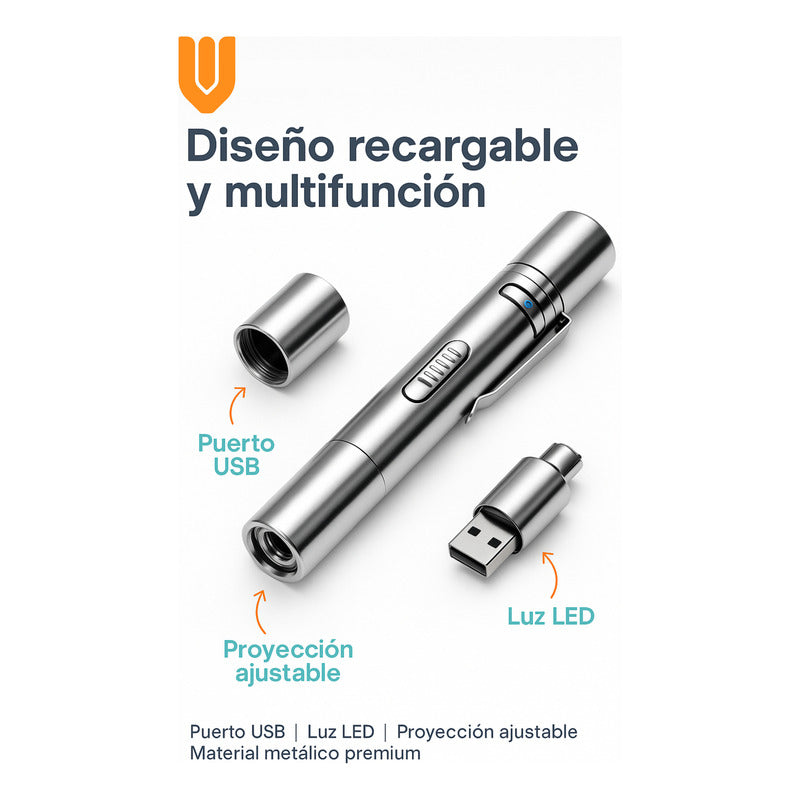 Puntero Laser Usb Juguete Laser Interactivo Gatos Recargable