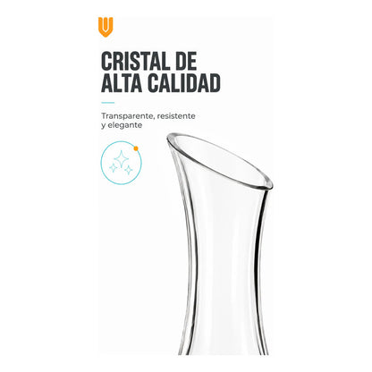 X2 Aireador Para Vinos Decantador De Vino Aireador 1500ml Transparente - Pequeño