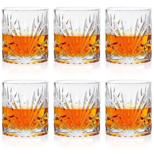 6 Vaso De Whisky Vintage Vasos Whisky Vaso De Vidrio 300 Ml Color Transparente