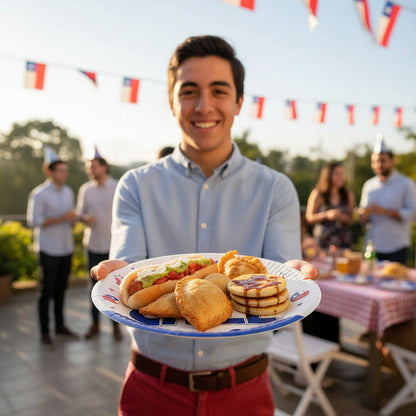 X20 Platos Fiestas Patrias Desechables Decoración Fiestas