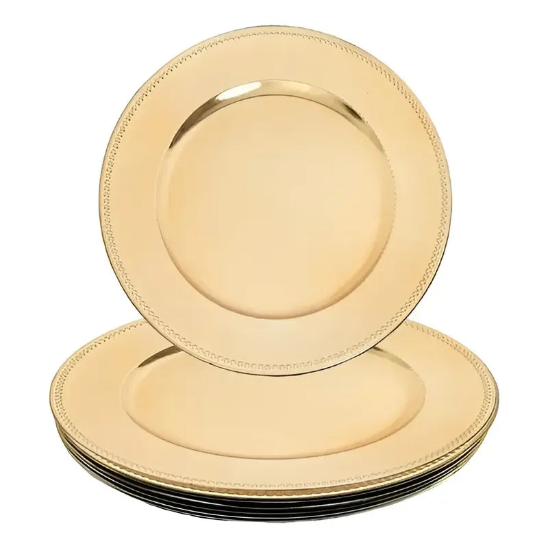 Plato Base Dorado Vajilla Navidad Juego De Plato Dorado 33cm
