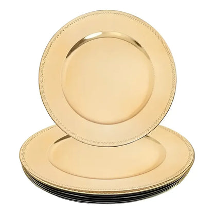 Plato Base Dorado Vajilla Navidad Juego De Plato Dorado 33cm