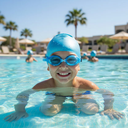 Lentes Natación Vitrineon Cl Niños Antiparras Uv Estuche