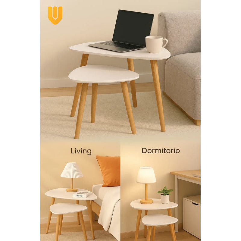 Mesas Centro Nordicas Diseño Escandinavo Blanco Madera Mdf S Blanco