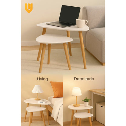Mesas Centro Nordicas Diseño Escandinavo Blanco Madera Mdf S Blanco