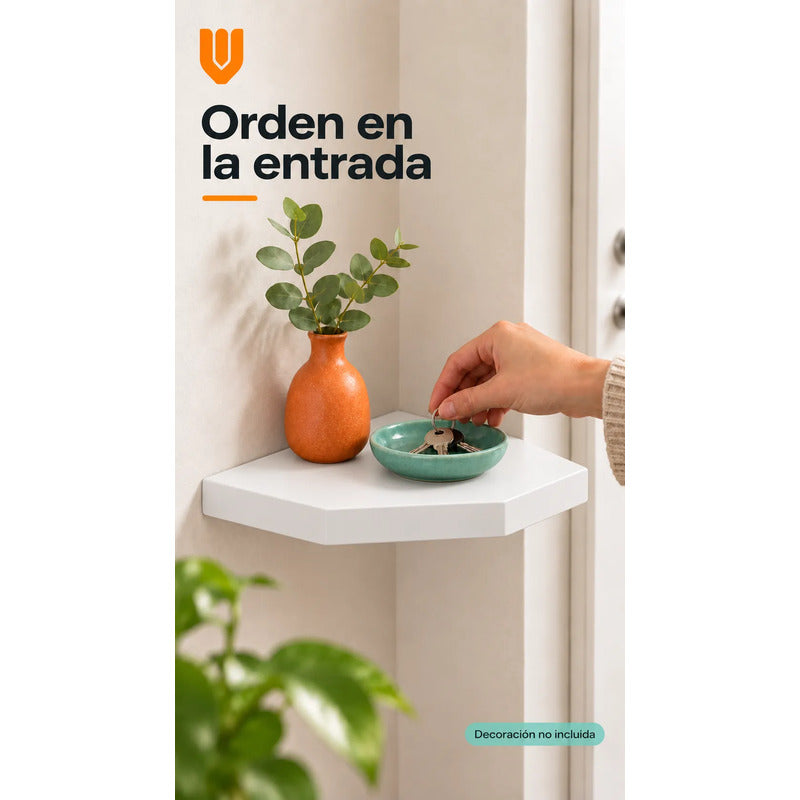 Repisa Esquinera Flotante Mdf Blanco 25x25 Cm Vitrineon Cl Blanco Repisa Esquinera Flotante Estante Mdf Marrón Decoración Rincón Pared Hogar Plantas Adornos Fotografías Living 25x25