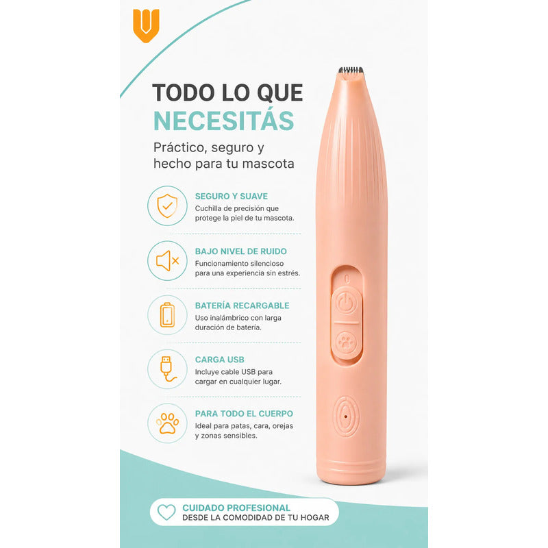 Máquina Afeitadora Mascotas Patas Huellas Limpias Cortapelo
