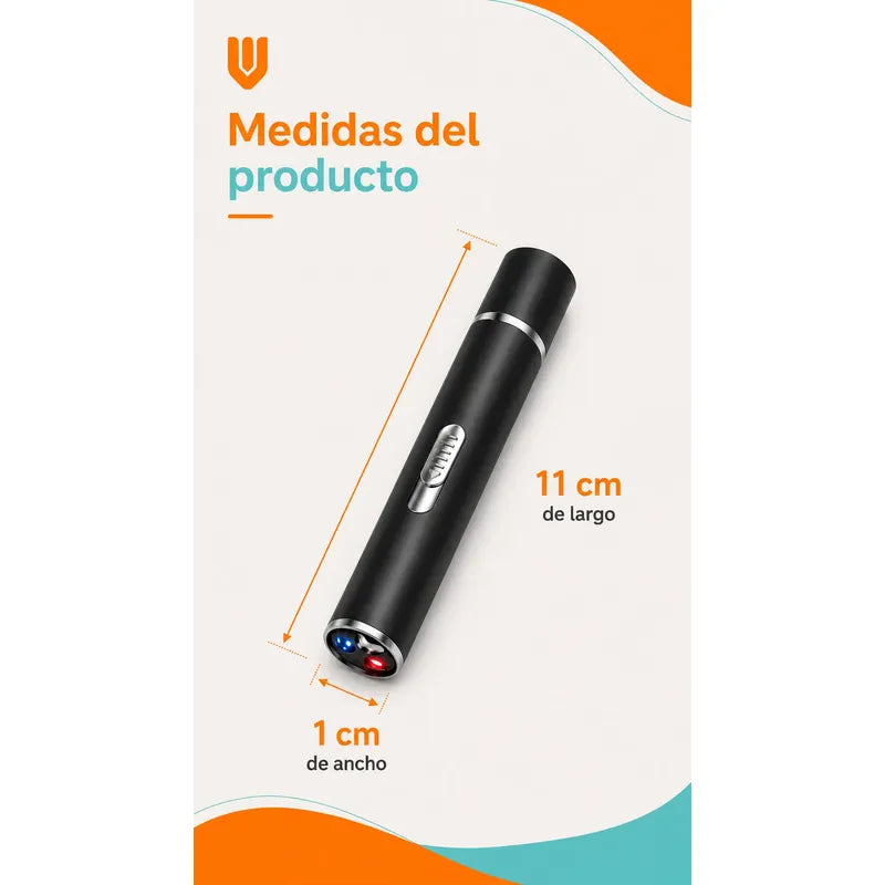 Laser Juguete Gato Interactivo Accesorios Puntero Mascotas Negro Pequeño