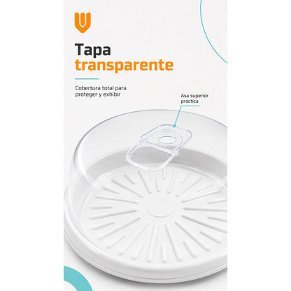Base Tortas Bandejas Porta Cupcakes Soporte Dulces Blanco Pequeño